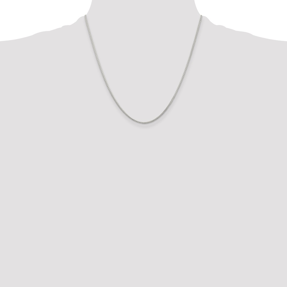 Sterling Silver Rhodium-plated 1.25mm Round Spiga Chain (QSP030R-20)