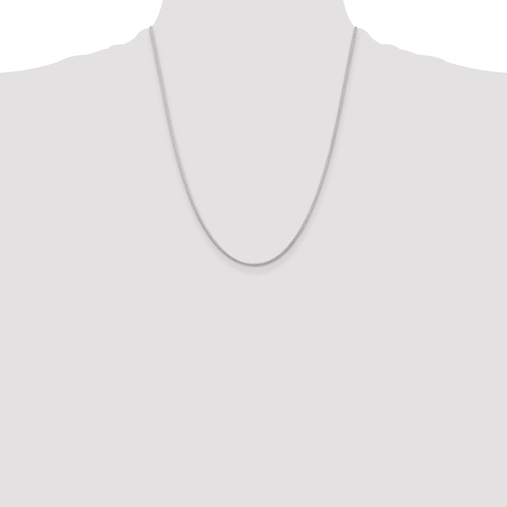 Sterling Silver Rhodium-plated 1.25mm Round Spiga Chain (QSP030R-22)