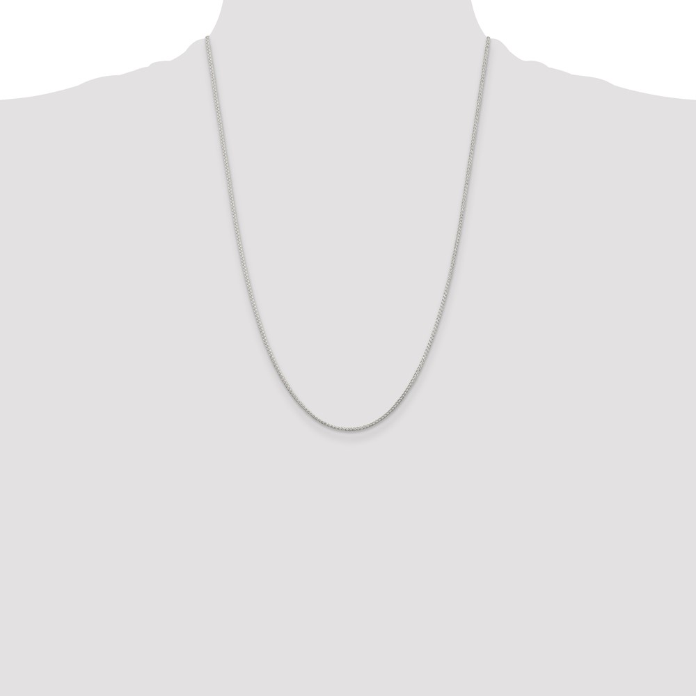Sterling Silver Rhodium-plated 1.25mm Round Spiga Chain (QSP030R-24)