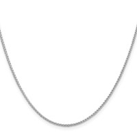 Sterling Silver Rhodium-plated 1.5mm Round Spiga Chain view 2