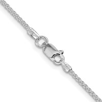Sterling Silver Rhodium-plated 1.5mm Round Spiga Chain view 3
