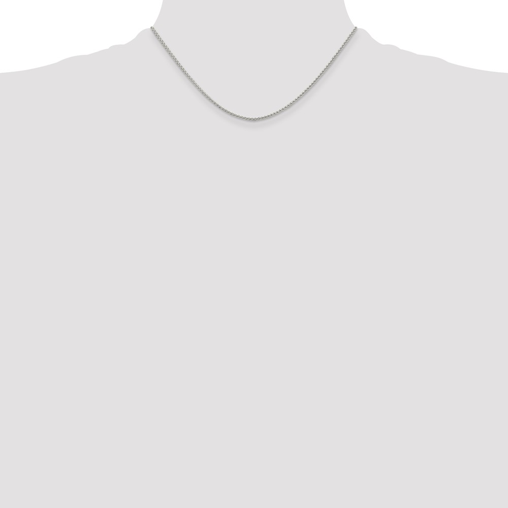 Sterling Silver Rhodium-plated 1.5mm Round Spiga Chain (QSP035R-16)
