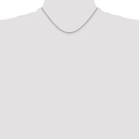 Sterling Silver Rhodium-plated 1.5mm Round Spiga Chain view 4