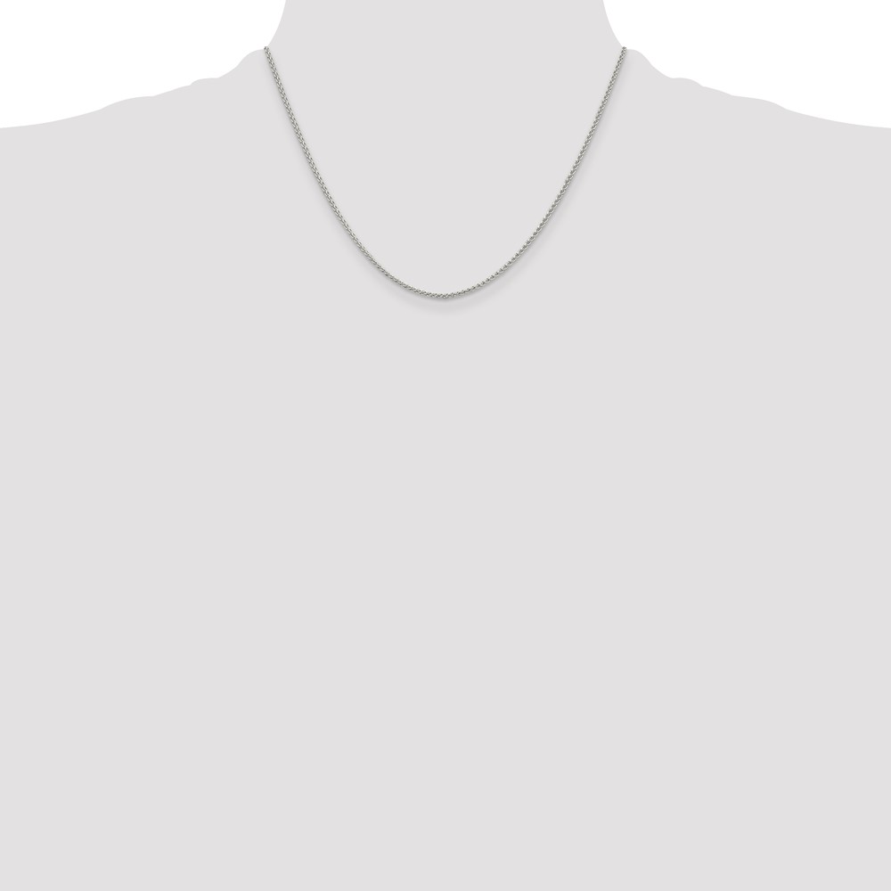 Sterling Silver Rhodium-plated 1.5mm Round Spiga Chain (QSP035R-18)