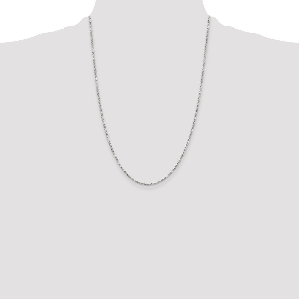 Sterling Silver Rhodium-plated 1.5mm Round Spiga Chain (QSP035R-24)
