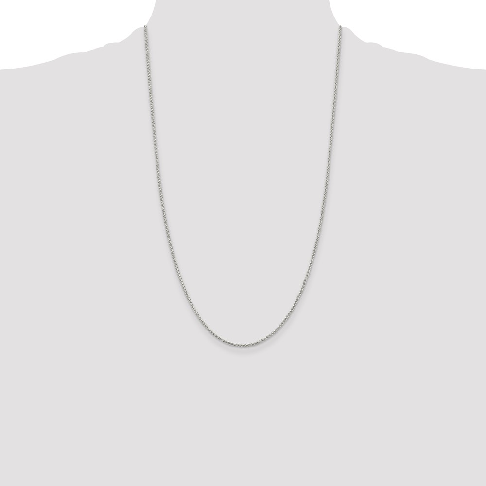 Sterling Silver Rhodium-plated 1.5mm Round Spiga Chain (QSP035R-26)