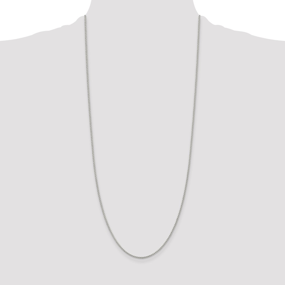 Sterling Silver Rhodium-plated 1.5mm Round Spiga Chain (QSP035R-30)