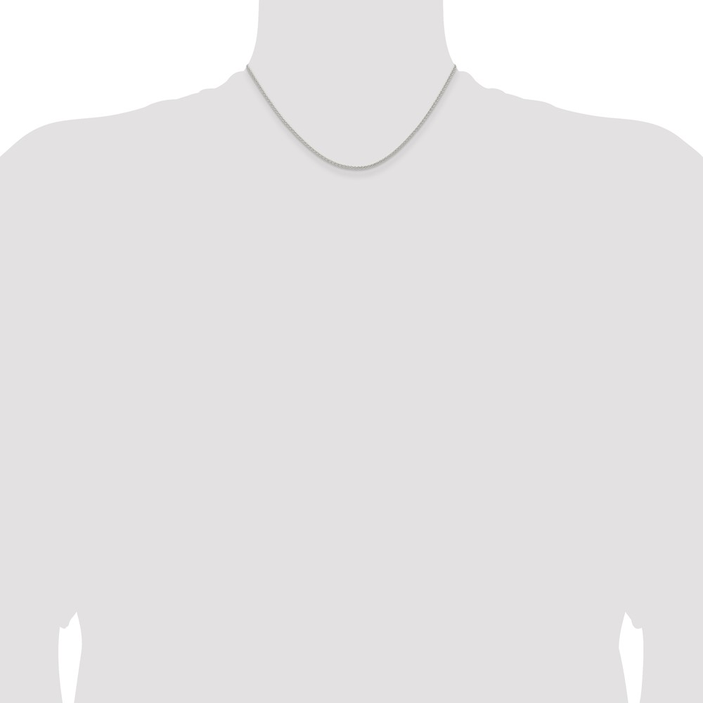 Sterling Silver 1.6mm Round Spiga Chain (QSP040-16)