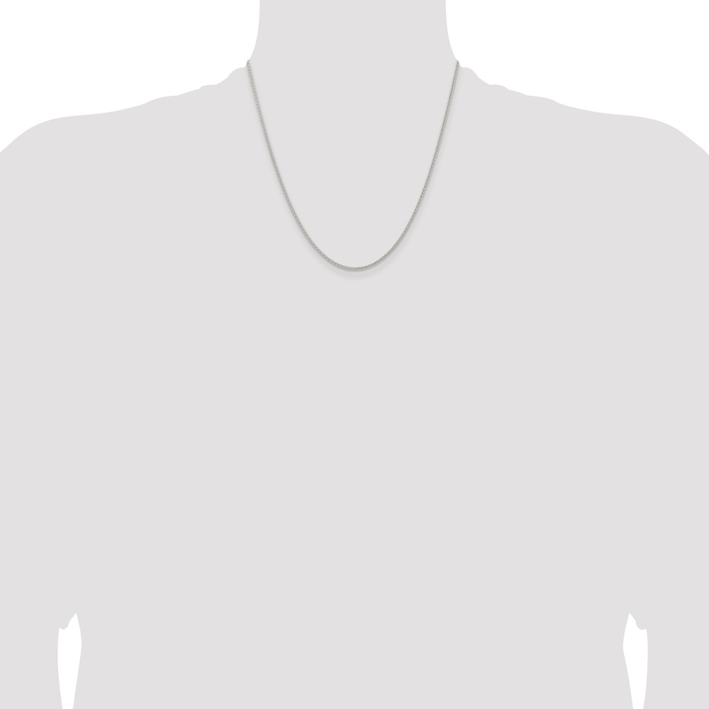 Sterling Silver 1.6mm Round Spiga Chain (QSP040-20)