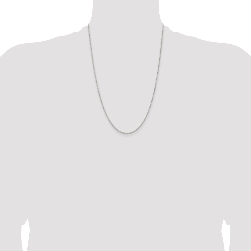 Sterling Silver 1.6mm Round Spiga Chain (QSP040-24)