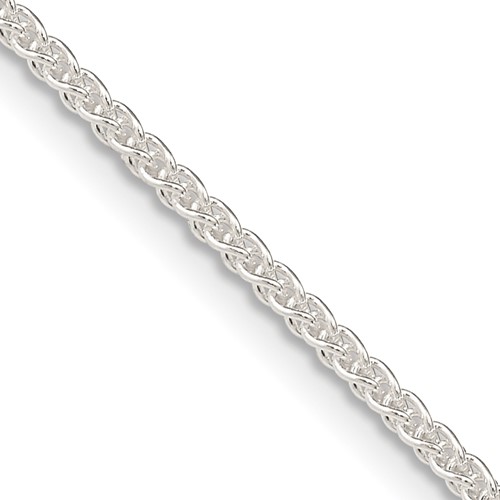 Sterling Silver 1.6mm Round Spiga Chain