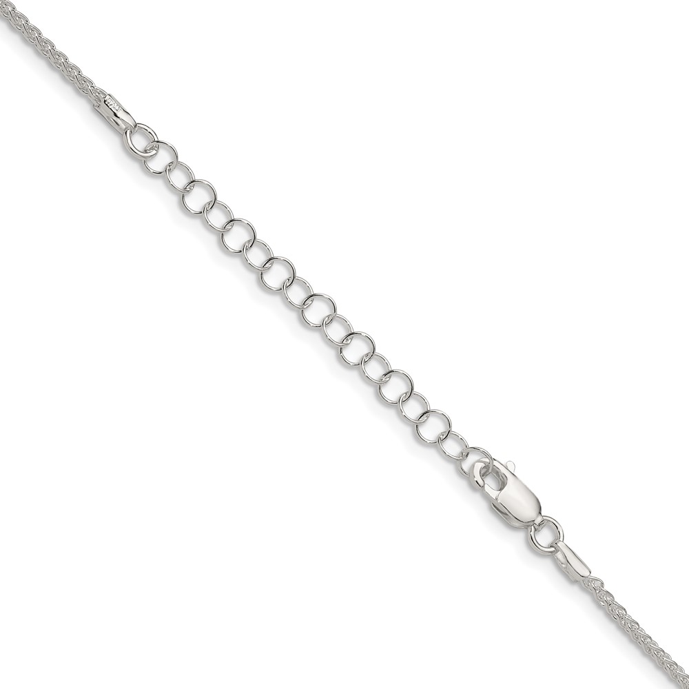 Sterling Silver 1.6mm Round Spiga Chain w/2in ext. (QSP040E-18)