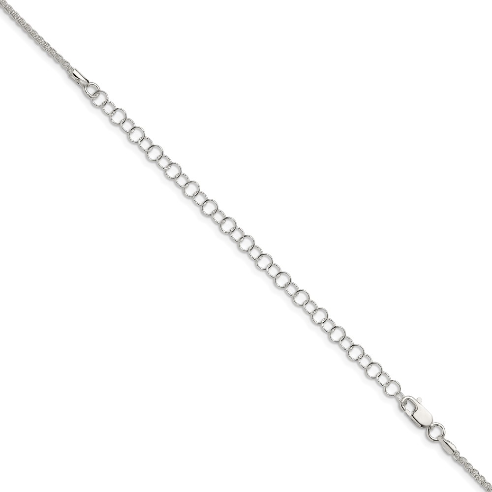 Sterling Silver 1.6mm Round Spiga Chain w/4in ext. (QSP040E-22)