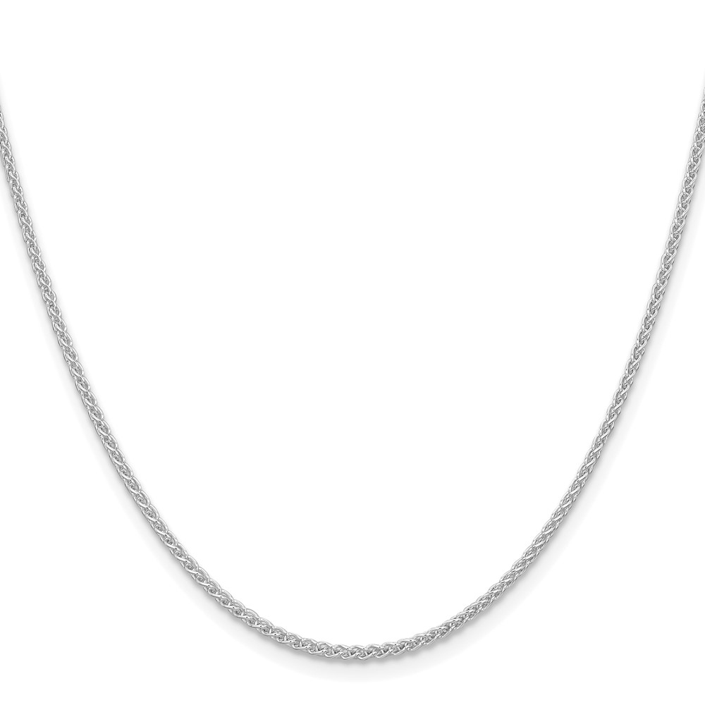 Sterling Silver Rhodium-plated 1.6mm Round Spiga Chain (QSP040R-20)