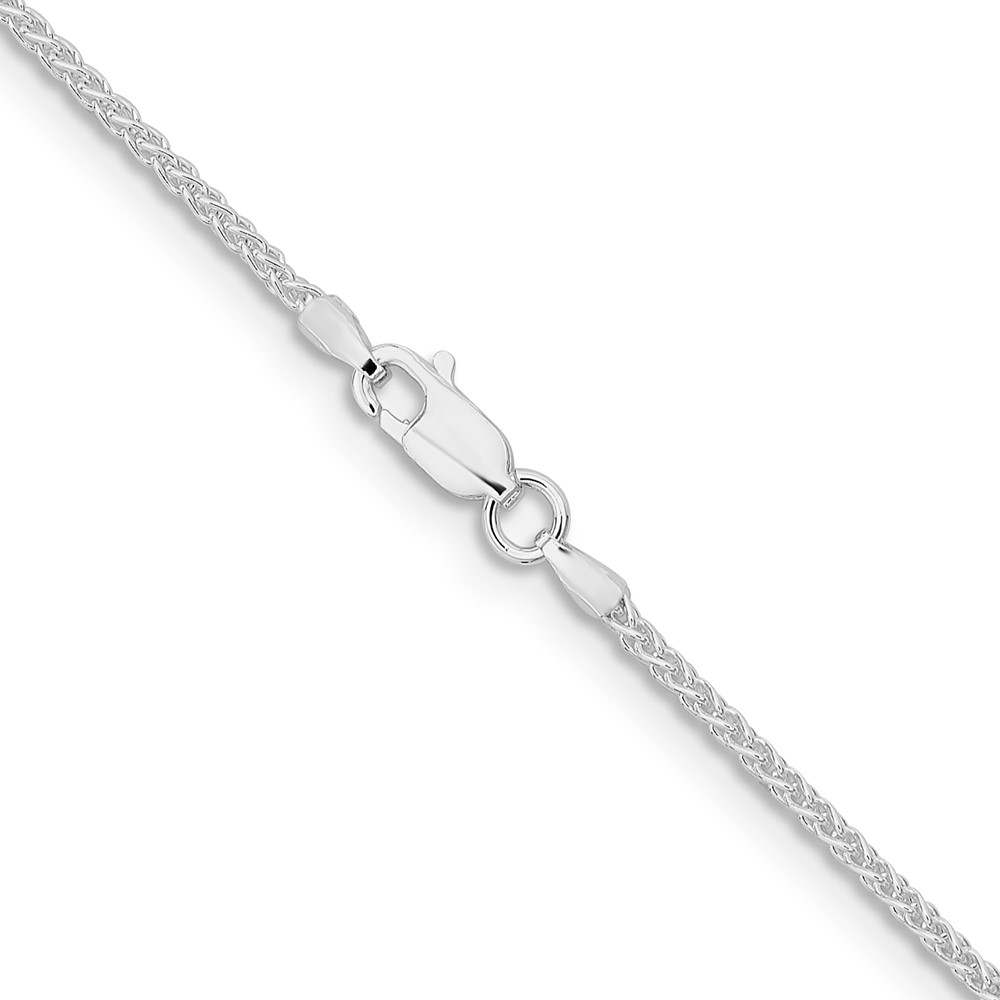 Sterling Silver Rhodium-plated 1.6mm Round Spiga Chain (QSP040R-20)