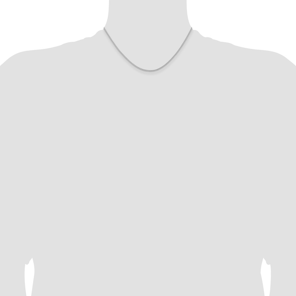 Sterling Silver Rhodium-plated 1.6mm Round Spiga Chain (QSP040R-16)