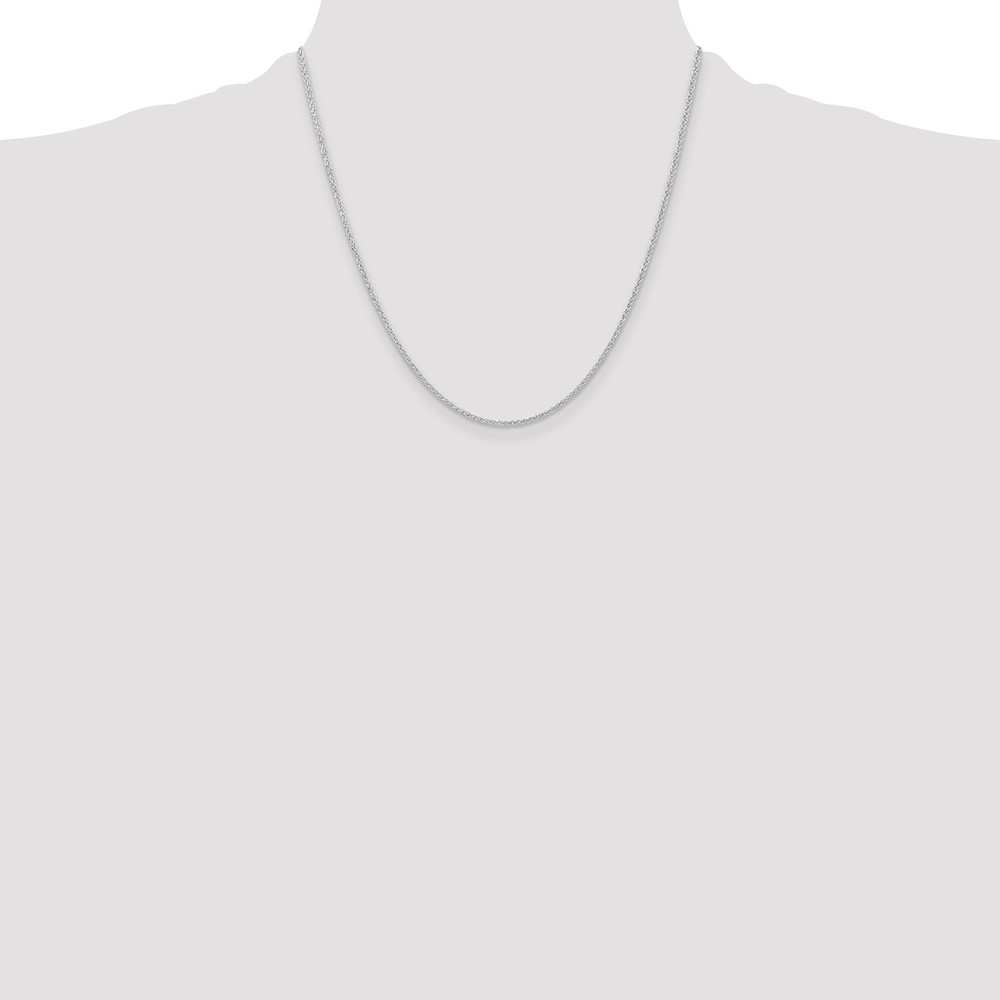 Sterling Silver Rhodium-plated 1.6mm Round Spiga Chain (QSP040R-20)