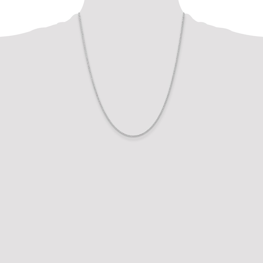 Sterling Silver Rhodium-plated 1.6mm Round Spiga Chain (QSP040R-24)