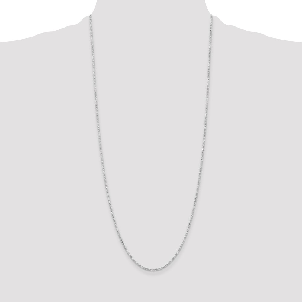 Sterling Silver Rhodium-plated 1.6mm Round Spiga Chain (QSP040R-30)