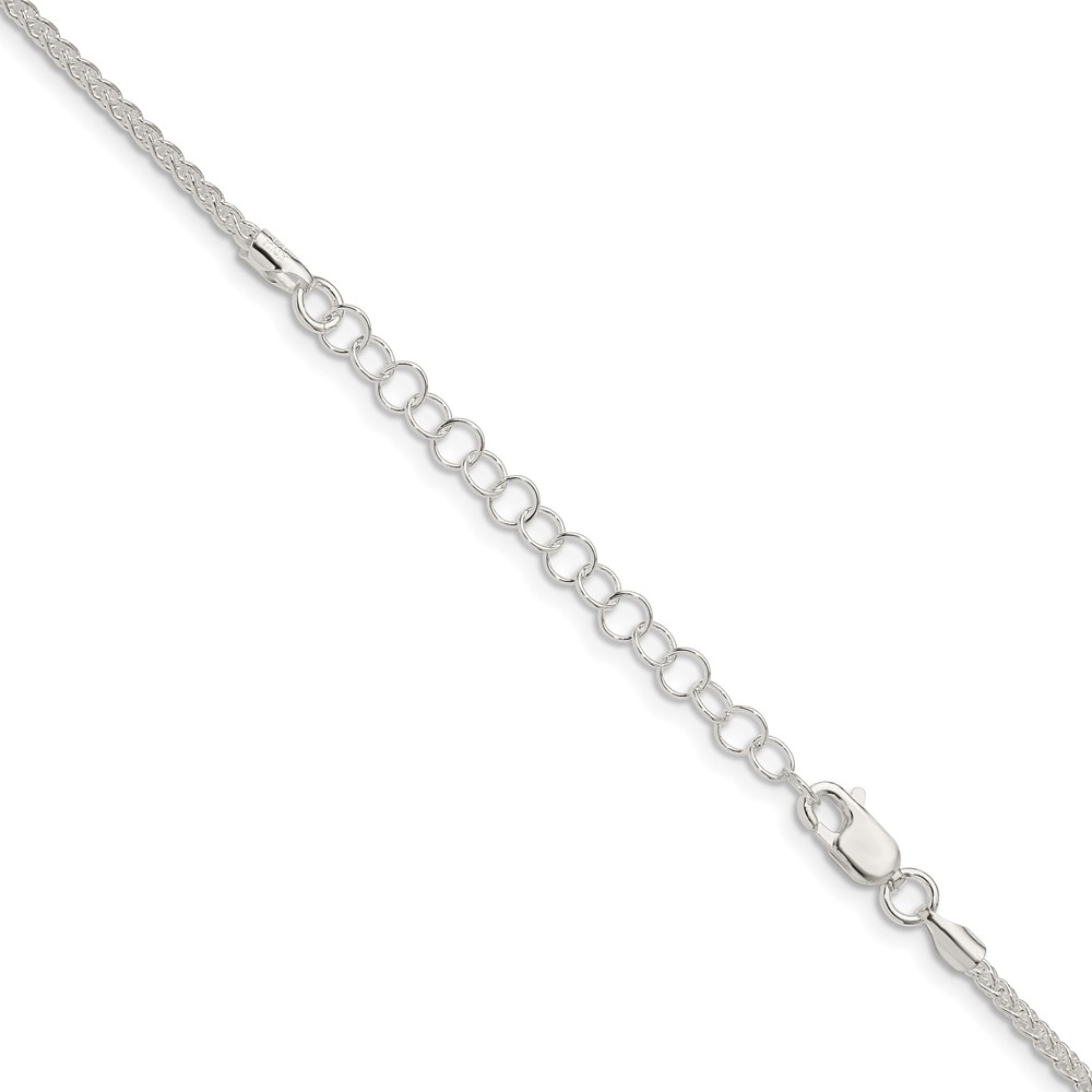 Sterling Silver 1.75mm Round Spiga Chain w/2in ext. (QSP050E-18)