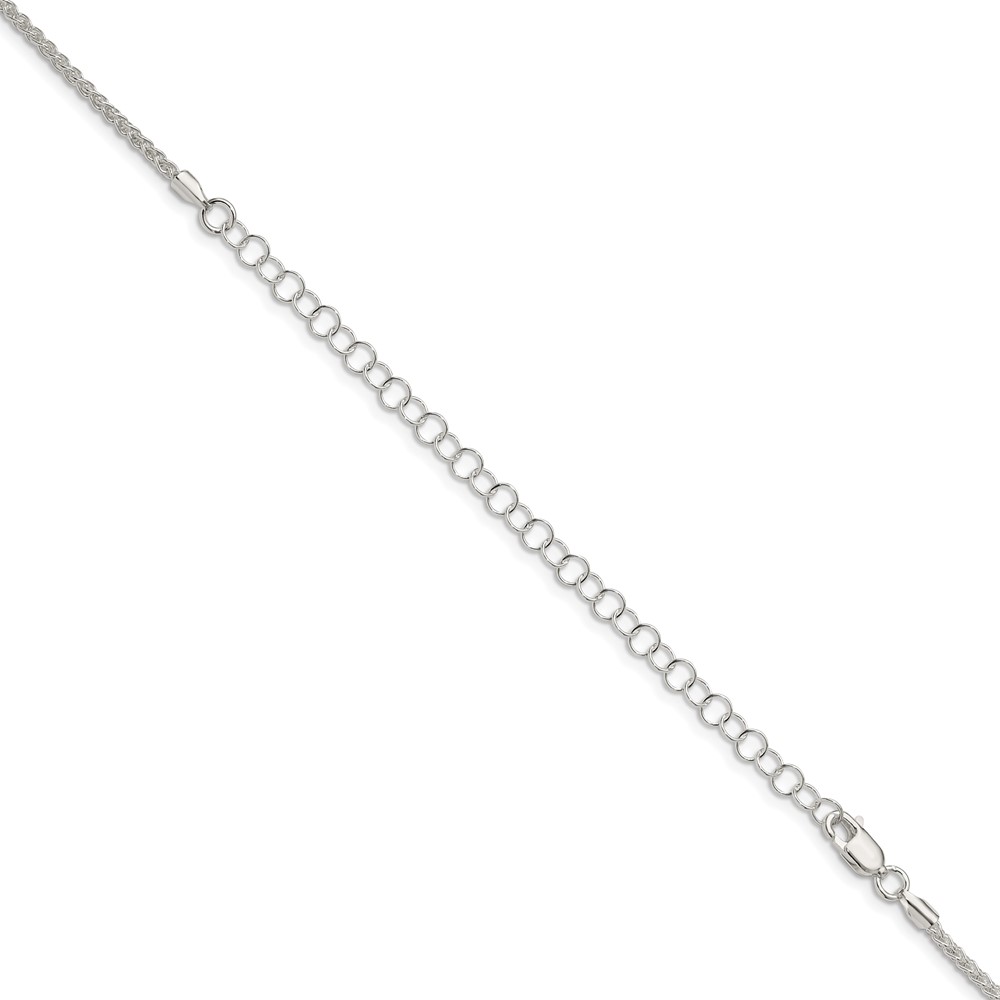 Sterling Silver 1.75mm Round Spiga Chain w/4in ext. (QSP050E-22)
