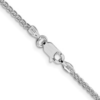 Sterling Silver Rhodium-plated 1.75mm Round Spiga Chain view 3