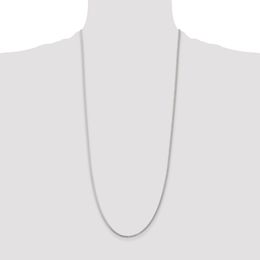 Sterling Silver Rhodium-plated 1.75mm Round Spiga Chain (QSP050R-30)
