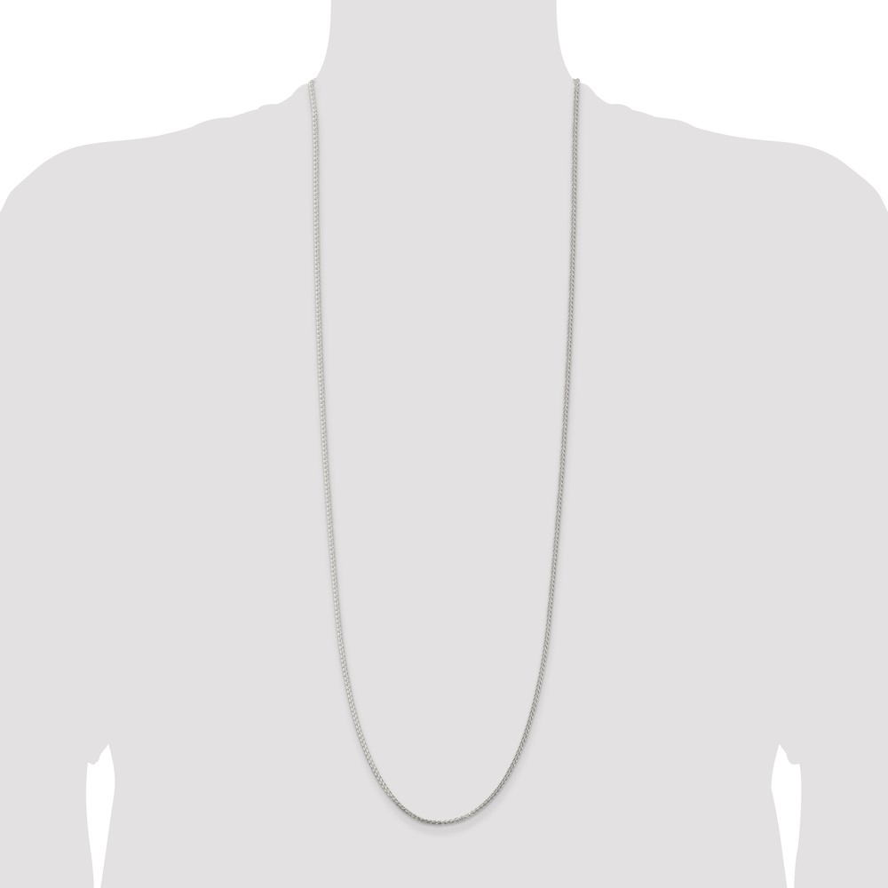 Sterling Silver Rhodium-plated 1.75mm Round Spiga Chain (QSP050R-36)