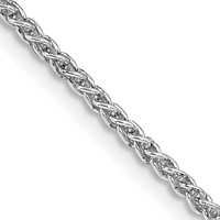 Sterling Silver Rhodium-plated 1.75mm Round Spiga Chain view 1