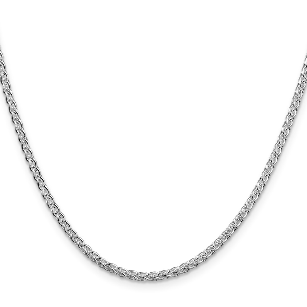 Sterling Silver Rhodium-plated 2.5mm Round Spiga Chain (QSP060R-30)