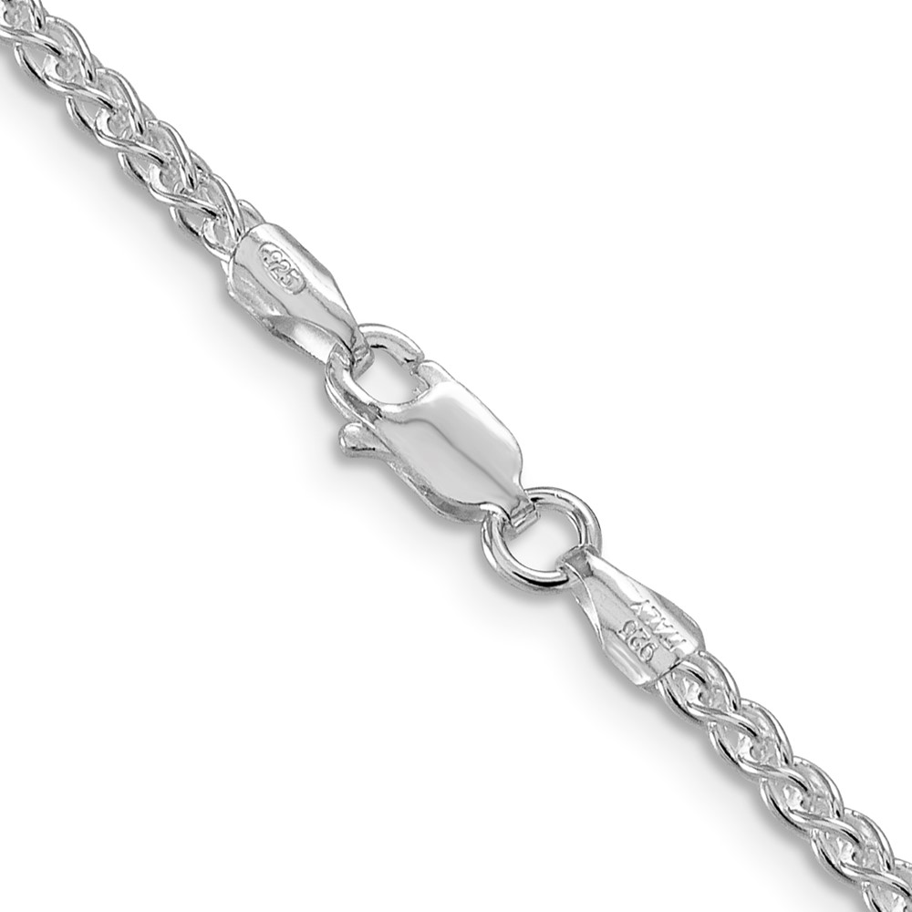 Sterling Silver Rhodium-plated 2.5mm Round Spiga Chain (QSP060R-30)