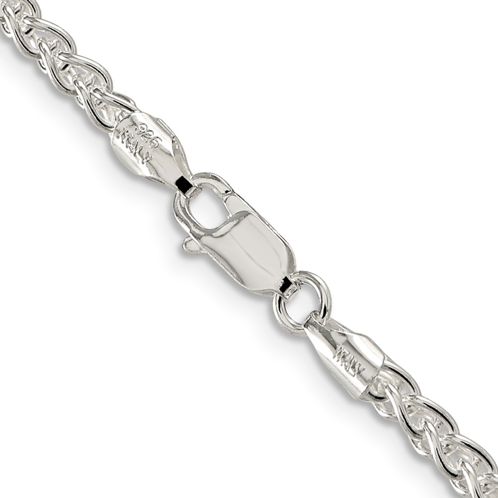 Sterling Silver 3mm Round Spiga Chain (QSP080-30)