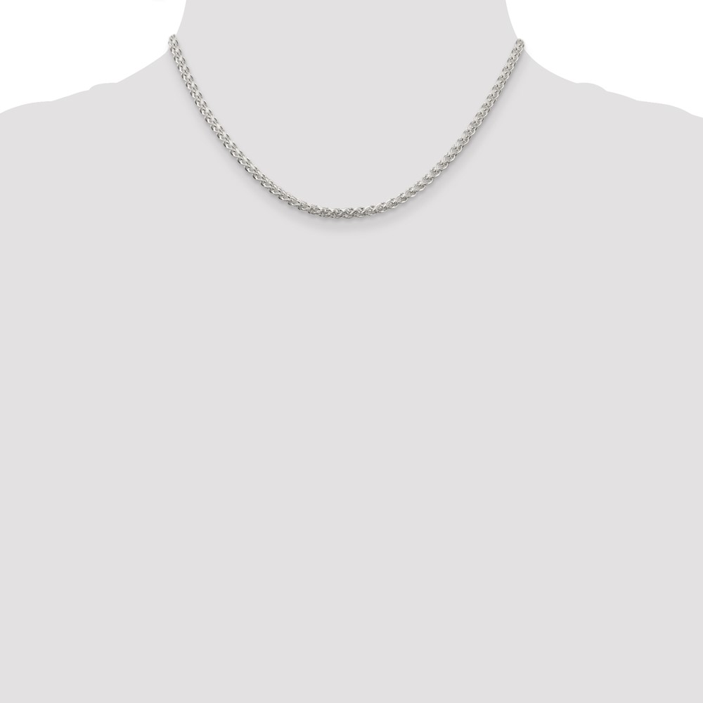 Sterling Silver 3mm Round Spiga Chain (QSP080-16)