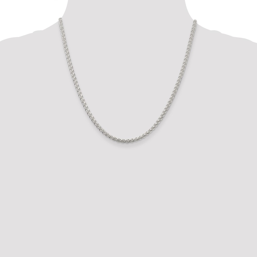 Sterling Silver 3mm Round Spiga Chain (QSP080-20)