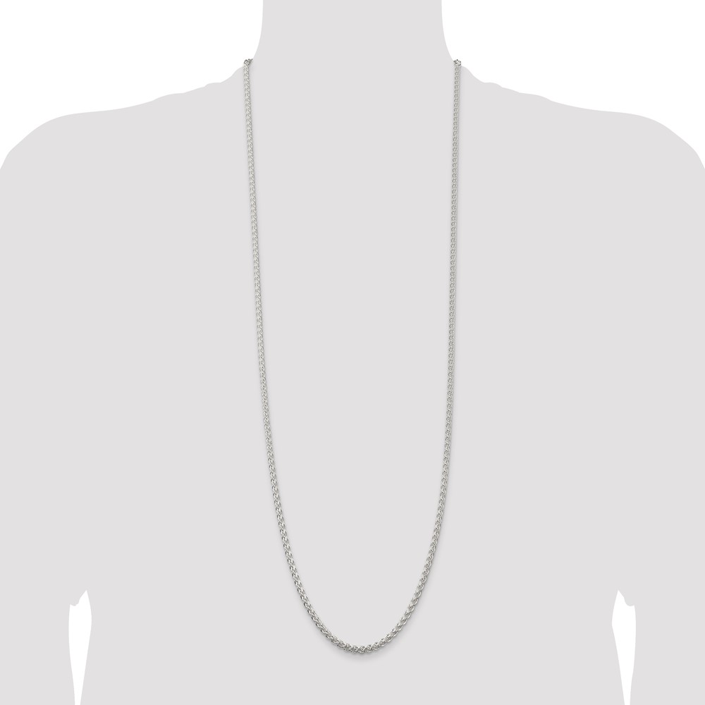 Sterling Silver 3mm Round Spiga Chain (QSP080-36)