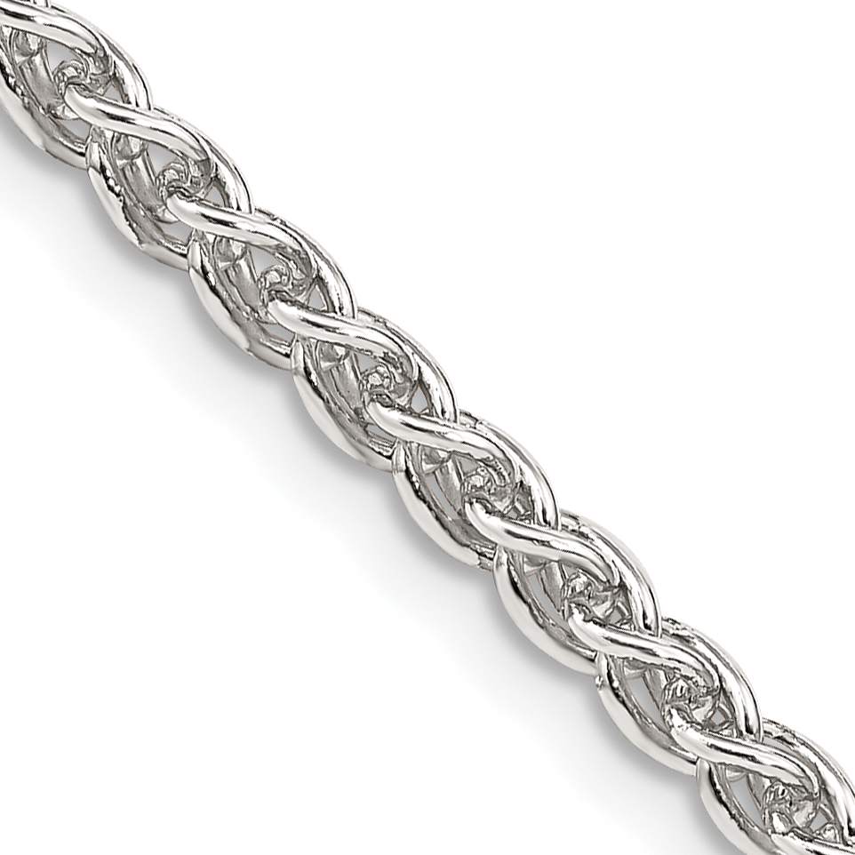 Sterling Silver 3mm Round Spiga Chain (QSP080-30)