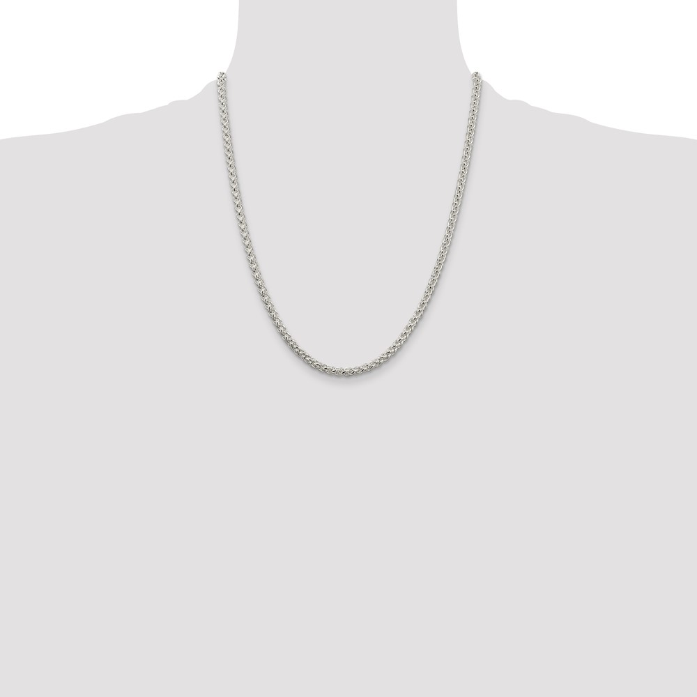 Sterling Silver 4mm Round Spiga Chain (QSP150-22)