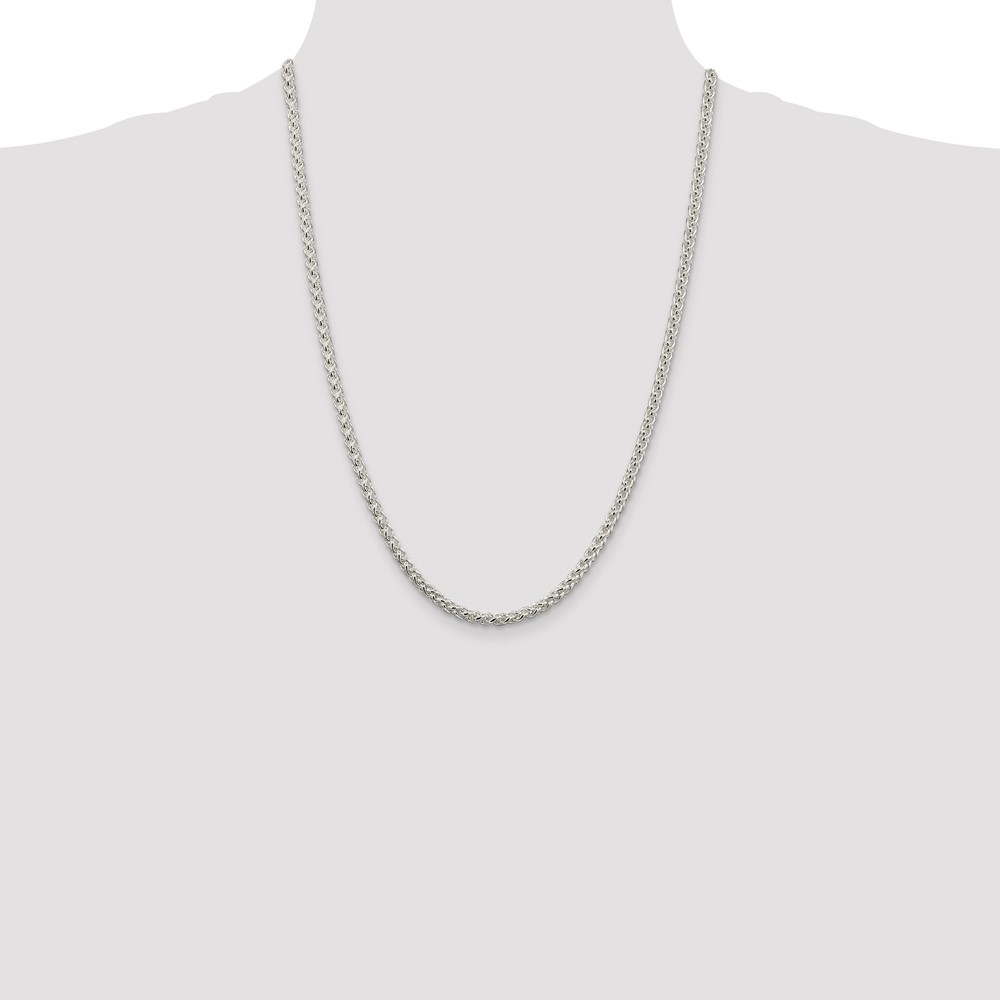 Sterling Silver 4mm Round Spiga Chain (QSP150-24)