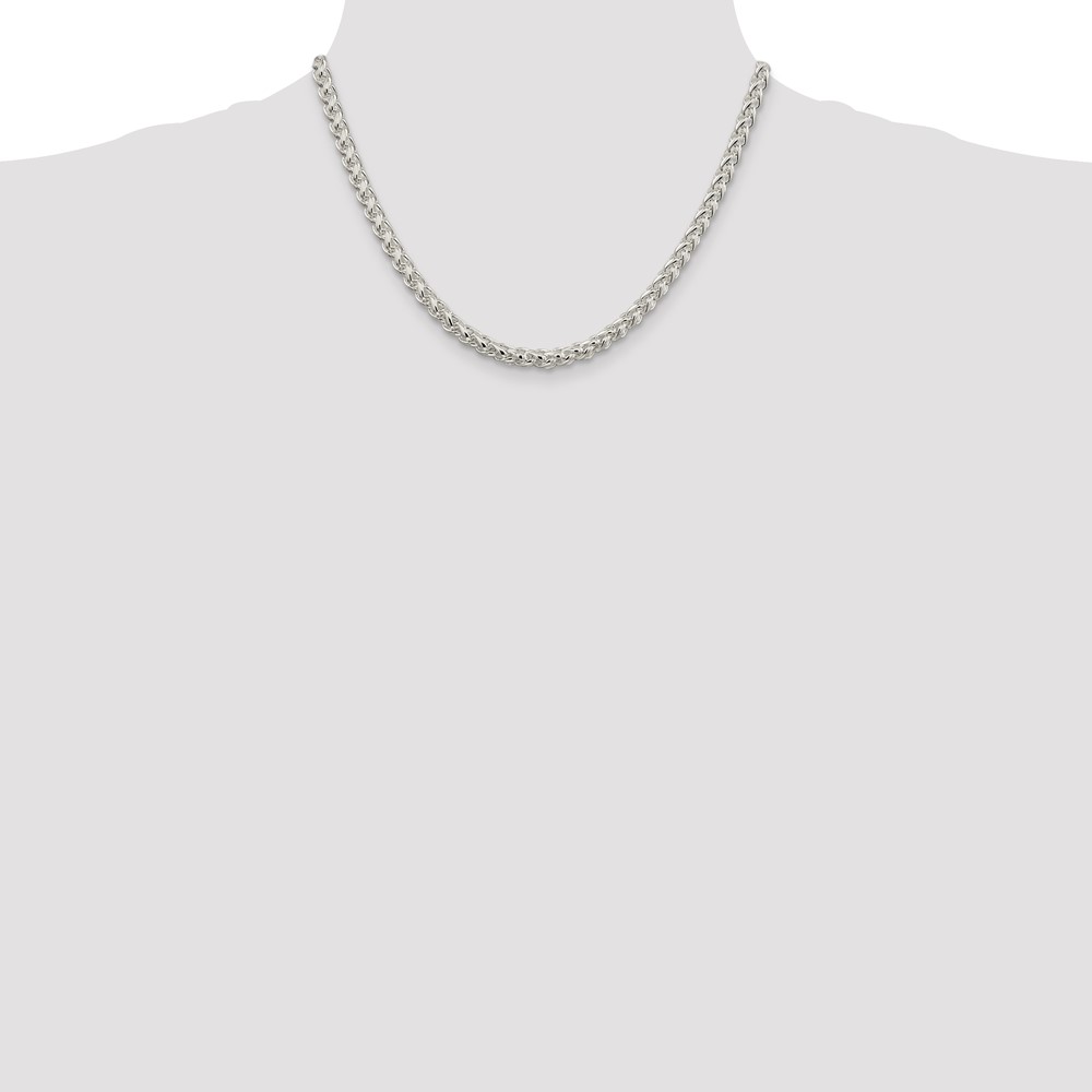 Sterling Silver 5mm Round Spiga Chain (QSP200-18)