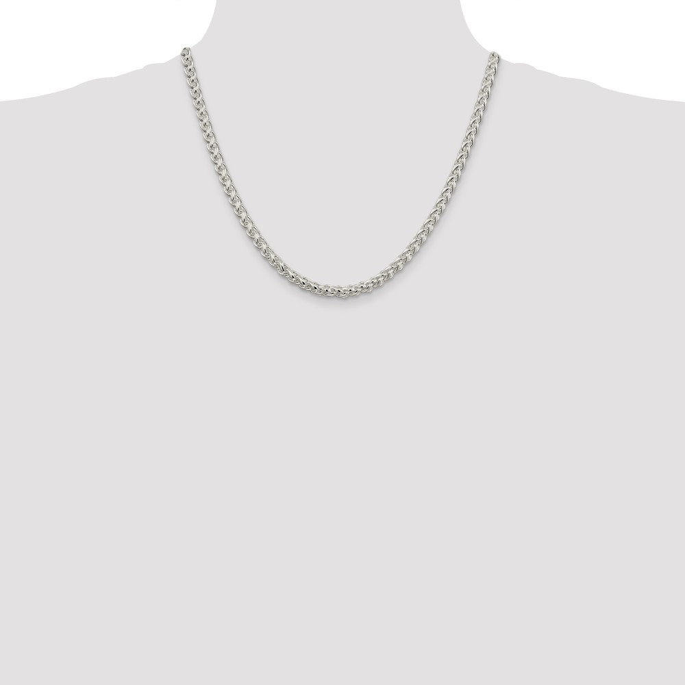 Sterling Silver 5mm Round Spiga Chain (QSP200-20)