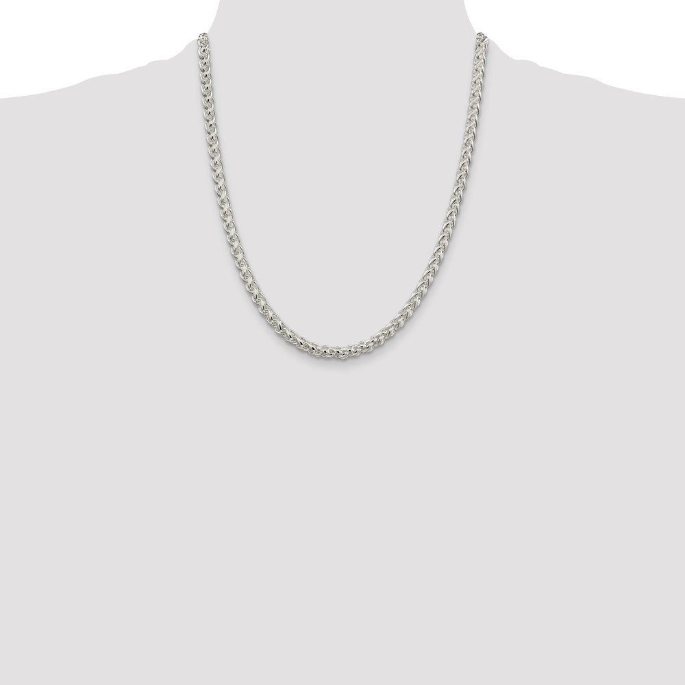 Sterling Silver 5mm Round Spiga Chain (QSP200-22)