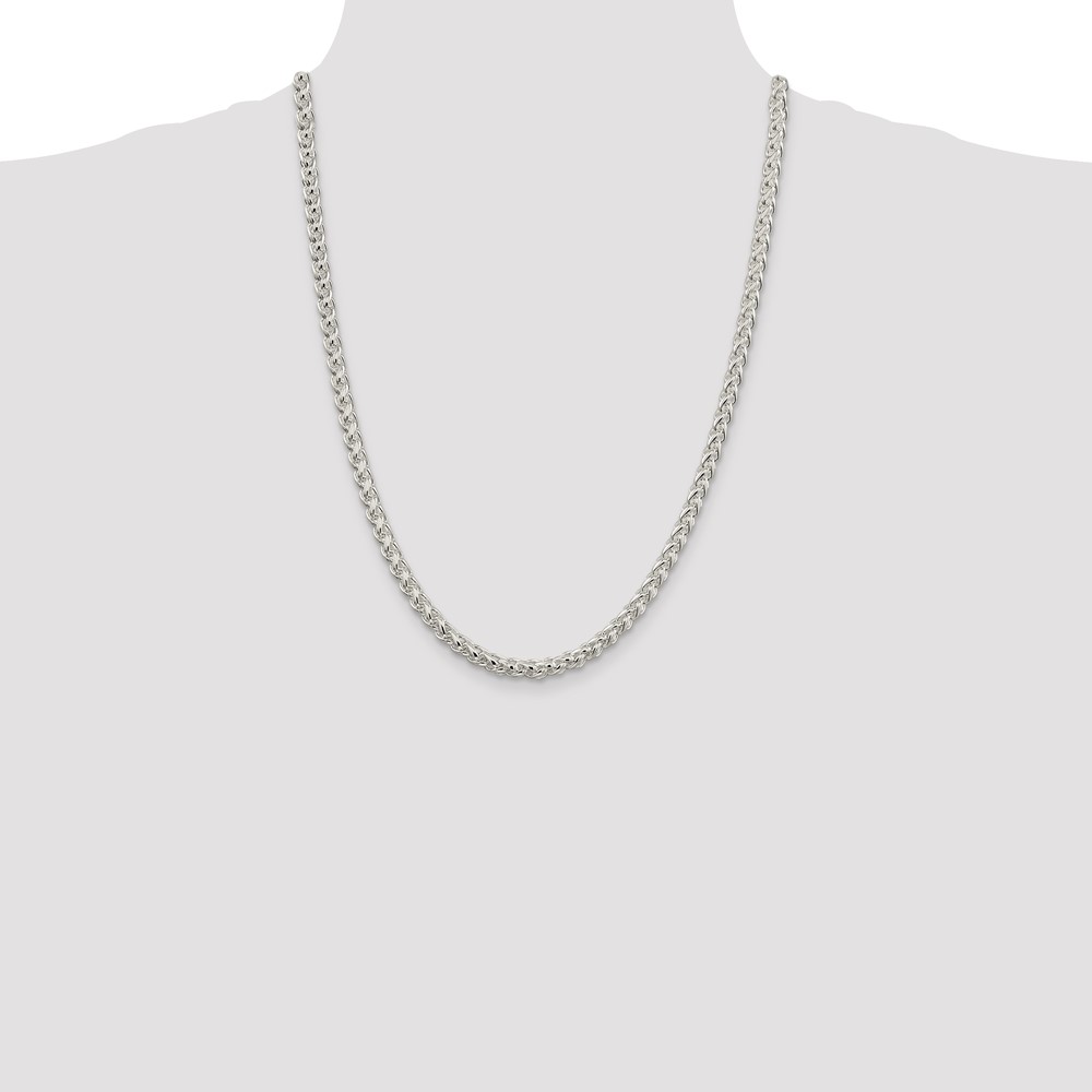Sterling Silver 5mm Round Spiga Chain (QSP200-24)