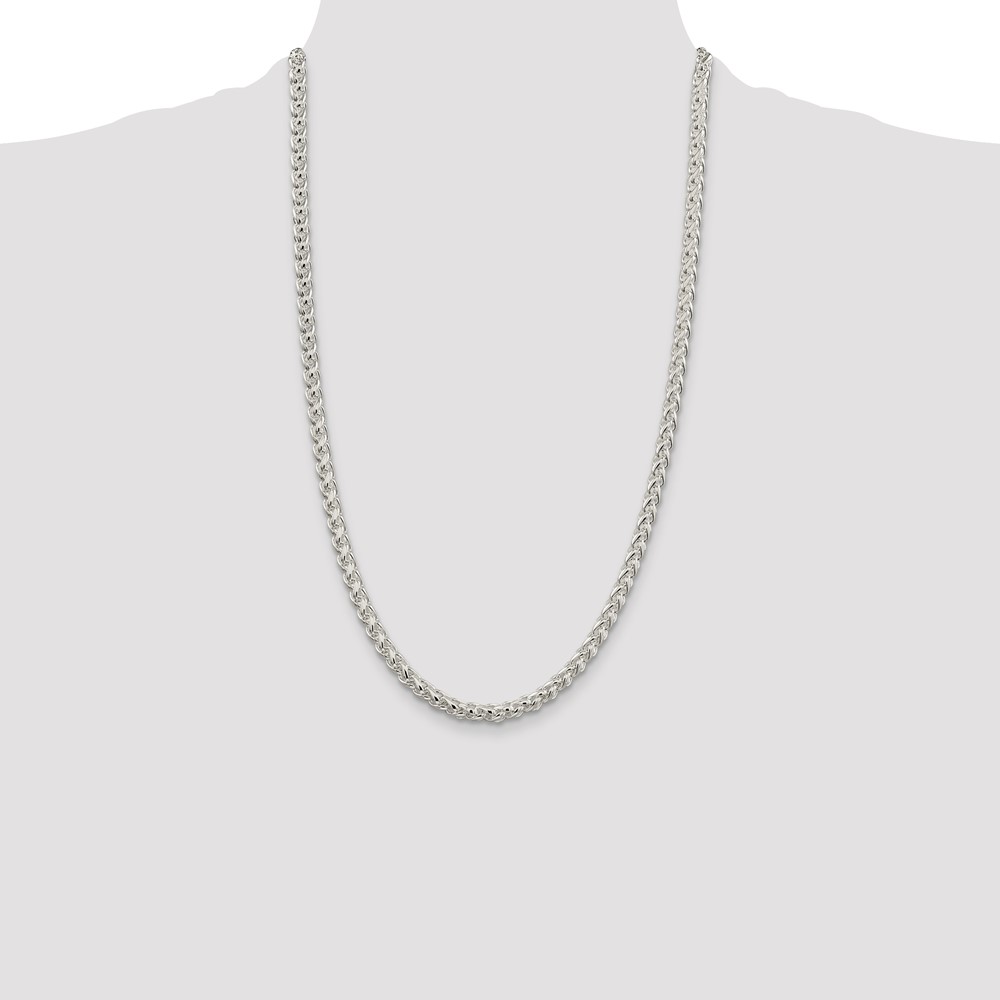Sterling Silver 5mm Round Spiga Chain (QSP200-26)