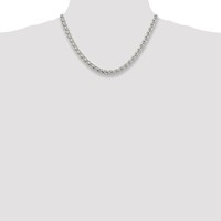 Sterling Silver 6mm Round Spiga Chain view 4