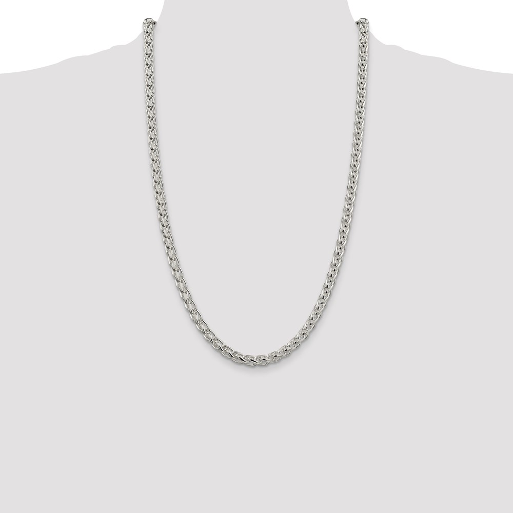 Sterling Silver 6mm Round Spiga Chain (QSP250-26)
