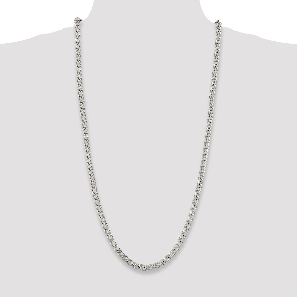 Sterling Silver 6mm Round Spiga Chain (QSP250-30)