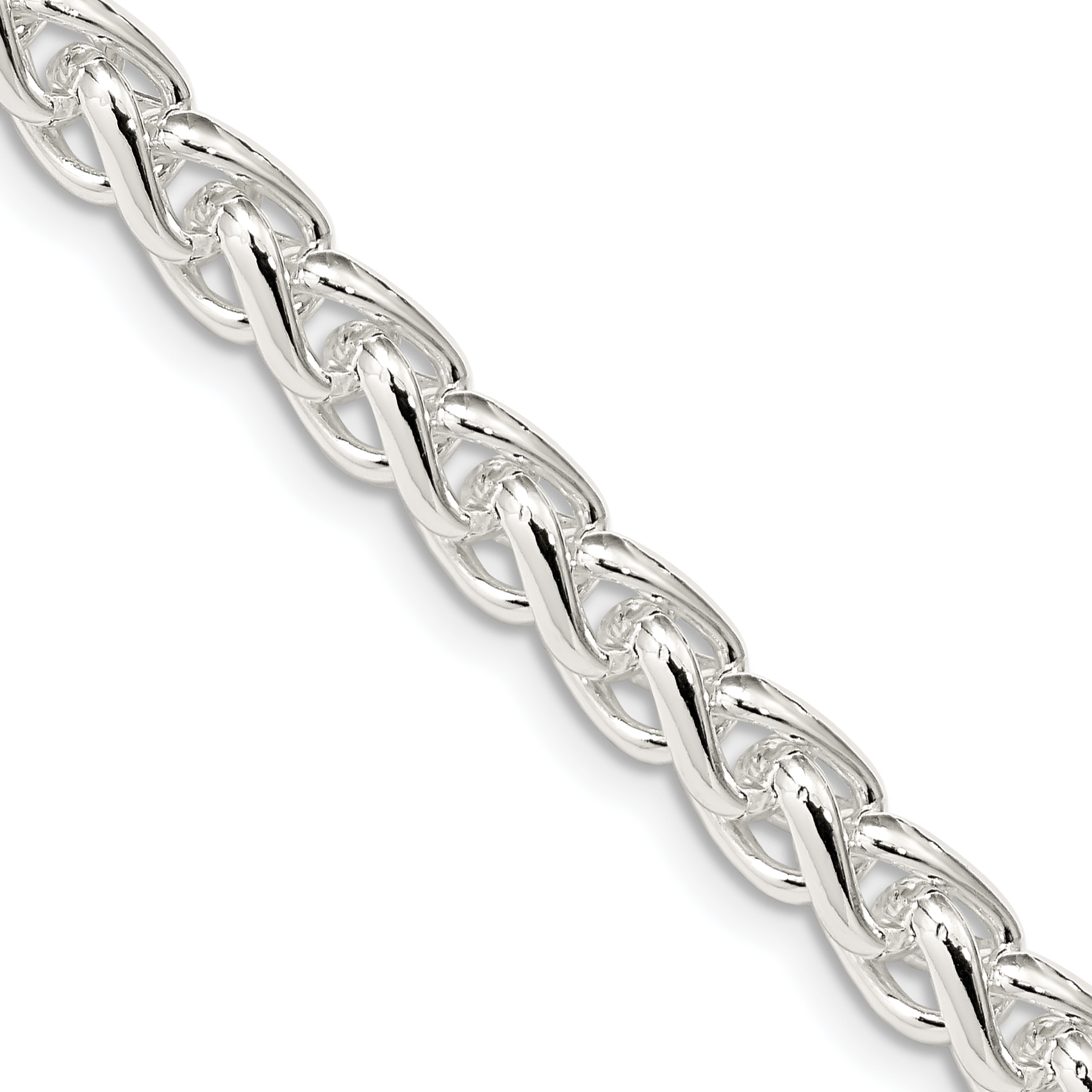 Sterling Silver 6mm Round Spiga Chain (QSP250-24)