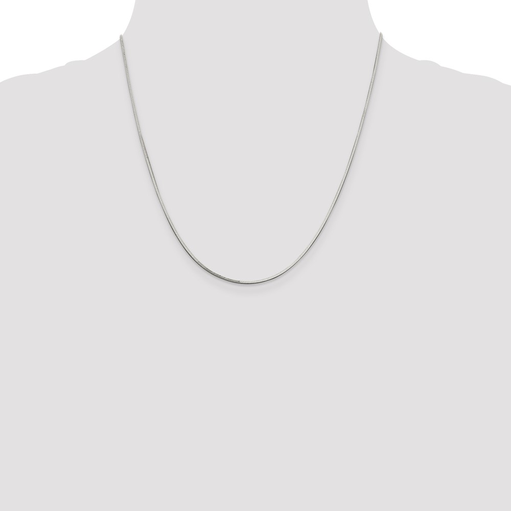 Sterling Silver 1mm Square Snake Chain (QSQ030-20)