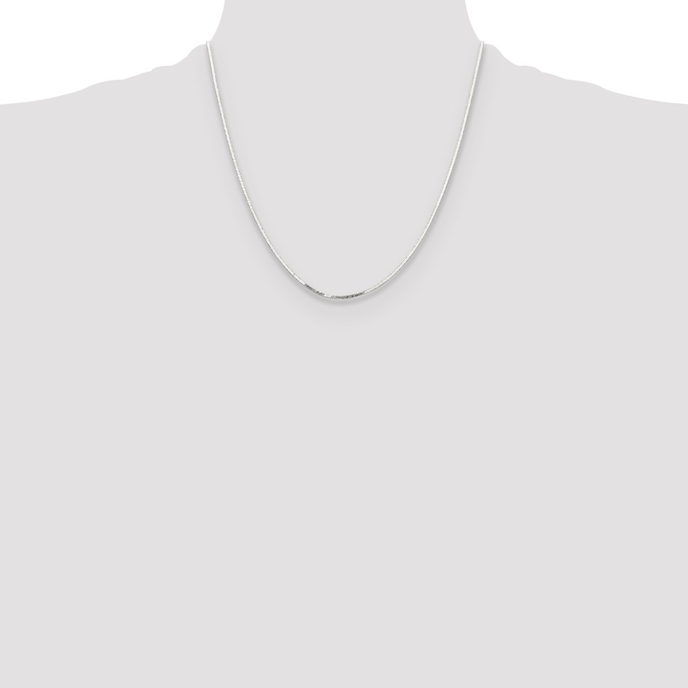 Sterling Silver Polished 1.15mm Square Snake Chain (QSQ035-20)