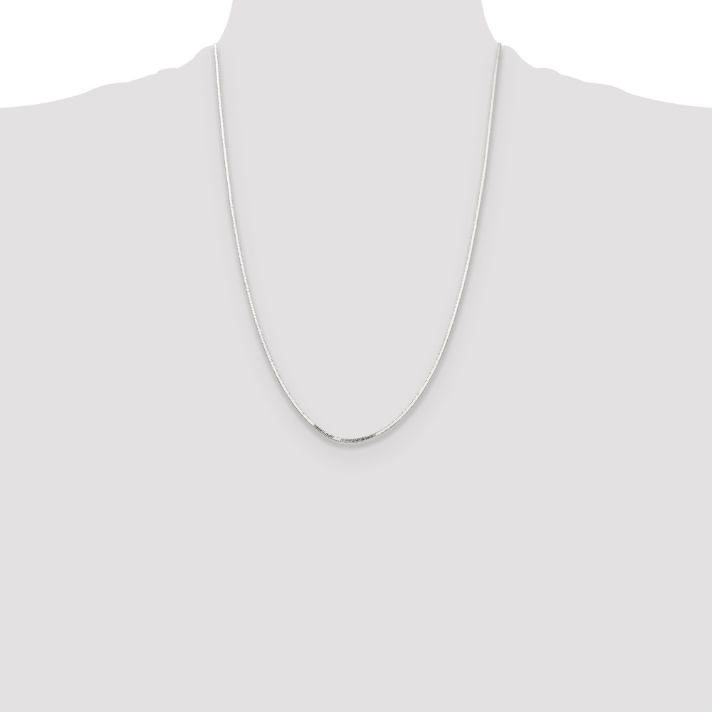 Sterling Silver Polished 1.15mm Square Snake Chain (QSQ035-24)